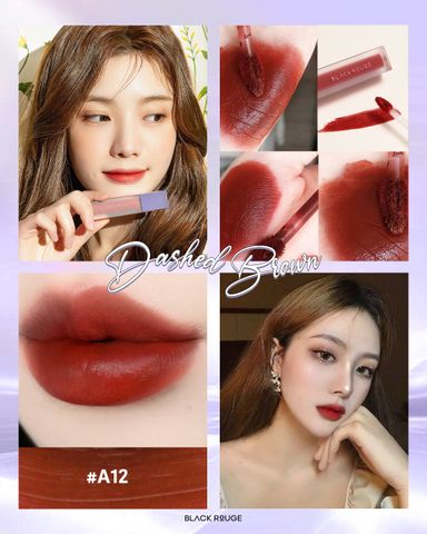 Son Kem Lì Lâu Trôi Black Rouge Velvet Airfit - Màu Đỏ Cam, Đỏ Đất, Nền Hồng Gạch - Sắc Môi Hoàn Hảo Cho Các Cô Nàng Đam Mê Trang Điểm