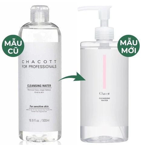 Nước Tẩy Trang Chacott Cleansing Water Nhật Bản - Dịu nhẹ, Làm Sạch Sâu, Phù Hợp Da Nhạy Cảm, Không Phụ Gia, Tiện Lợi Cho Người Bận Rộn