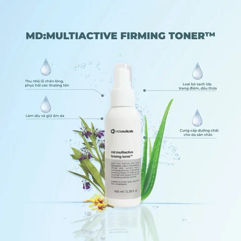 Nước Hoa Hồng MdCeuticals Firming Toner 100ml - Dưỡng Da, Làm Sạch, Cân Bằng Ẩm và Chống Lão Hóa Cho Mọi Loại Da