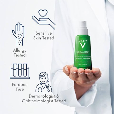 Kem Dưỡng Ẩm Vichy Normaderm Phytosolution Kiểm Soát Mụn 50mL - Giúp Làm Sạch Mụn, Cải Thiện Kết Cấu Da, Phù Hợp Da Nhạy Cảm