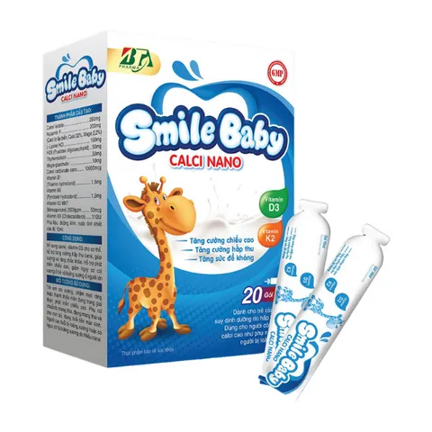 Siro Smile Baby Calci Nano - Giúp xương chắc khỏe (H/20 gói)
