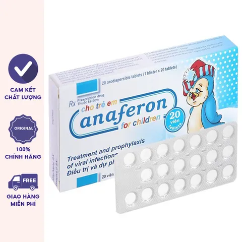 Viên tăng cường đề kháng Anaferon cho trẻ từ 1 tháng tuổi hộp 20 viên