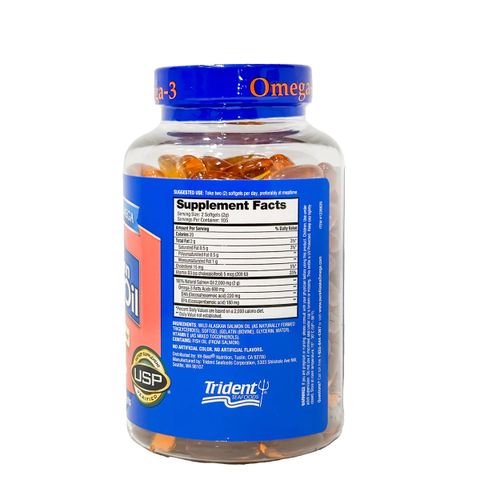 Viên Dầu Cá Hồi Pure Alaska Omega 3 Wild Salmon Oil 1000MG - Hỗ Trợ Sức Khỏe Tim Mạch, Tăng Cường Trí Não, 210 Viên