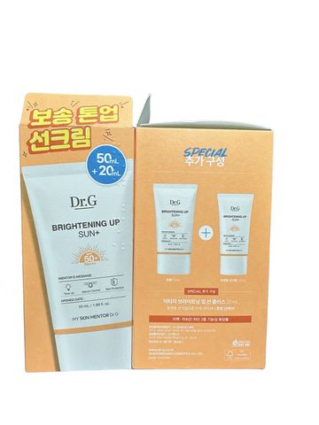 Set Kem Chống Nắng Dưỡng Sáng Da Dr.G Brightening Up Sun+ SPF50+ PA+++ (50ml + 20ml) - Chống UVA, UVB, Bảo vệ Da Tối Ưu