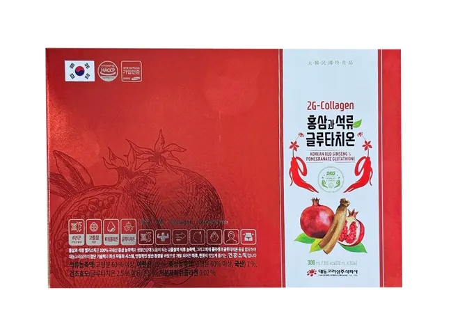 Nước hồng sâm lựu Collagen Glutathione Daedong Hàn Quốc hộp 30 gói