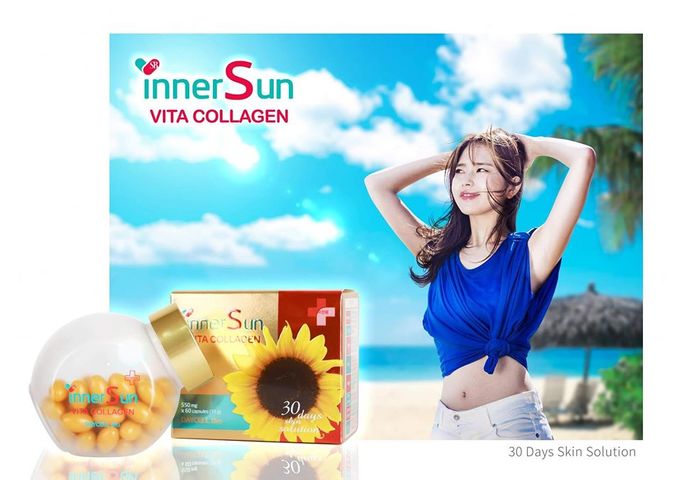 Viên uống chống nắng Inner Sun Vita Collagen hộp 60 viên