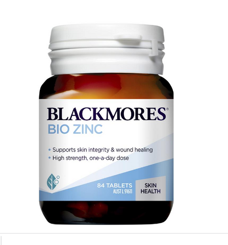 Viên uống bổ sung kẽm Blackmores Bio Zinc 84 viên - Hỗ trợ sức khỏe da và sinh lý nam giới từ Úc