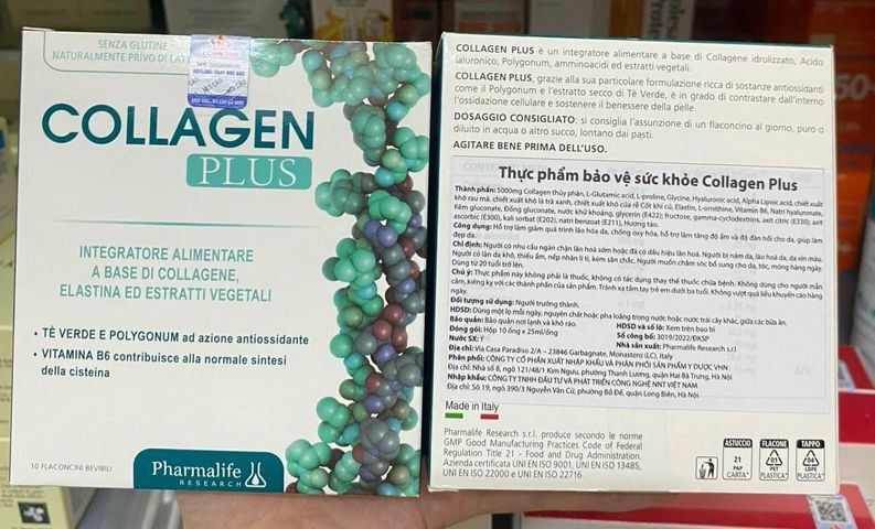 Collagen Plus Pharmalife Dạng Thủy Phân - Nước Uống Chống Lão Hóa Da, Cung Cấp Độ Ẩm, Trẻ Hóa Da (10 Ống x 25ml)