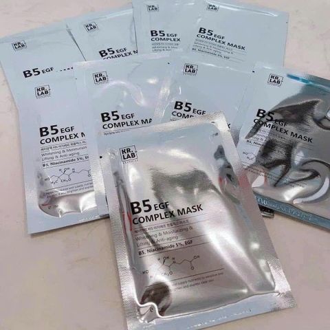 Combo 10 Mặt Nạ Cấp Ẩm Phục Hồi Da Kr.Lab+ B5 EGF Complex Mask - Dưỡng Ẩm, Làm Sáng Da, Ngừa Lão Hóa Hàn Quốc