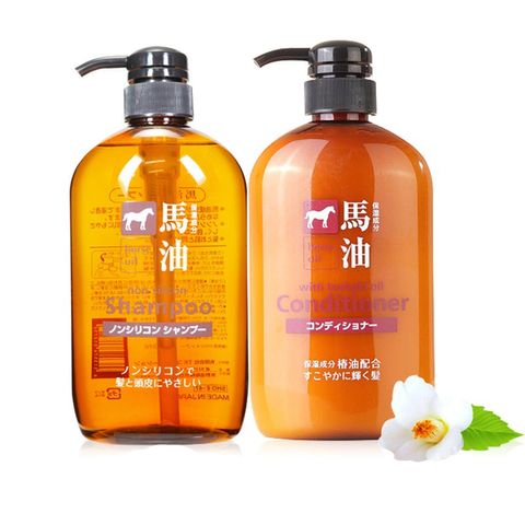 Dầu Gội Dầu Xả Mỡ Ngựa Nhật Bản Hokkaido 600ml - Mượt Mà, Dưỡng Tóc Khỏe, Không Silicon, Chăm Sóc Tóc Tự Nhiên