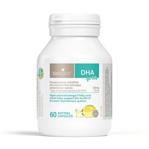 Viên uống DHA cho trẻ Bioisland 60 viên nhập chính ngạch - Hỗ trợ sức khỏe não bộ và thị lực, thực phẩm chức năng cho bé từ 4 tuần tuổi trở lên