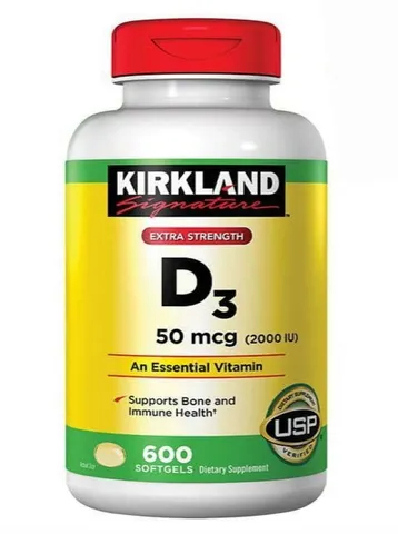 Viên uống Vitamin D3 50mcg (2000IU) 600 viên, Mỹ