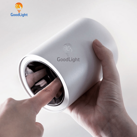 Đèn lon gắn nổi spotlight 7W/12W 3000K/4000K TD Goodlight, Vỏ đen
