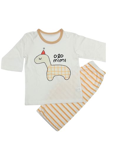 Bộ ngủ pijama lửng cho bé Yellow olo-line nhập khẩu Olomimi - Hàn Quốc
