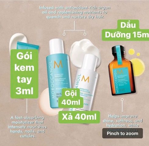 Set dưỡng tóc Moroccanoil Sefora mini 4 món