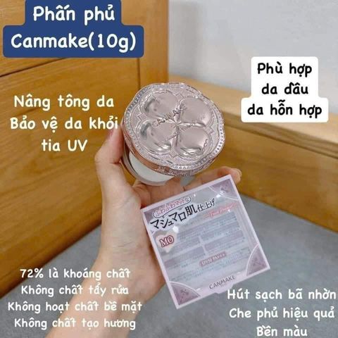 Phấn phủ Canmake Nhật Bản Marshmallow Finish - Siêu Mịn Kiềm Dầu, Che Khuyết Điểm Cho Lớp Trang Điểm Bền Màu