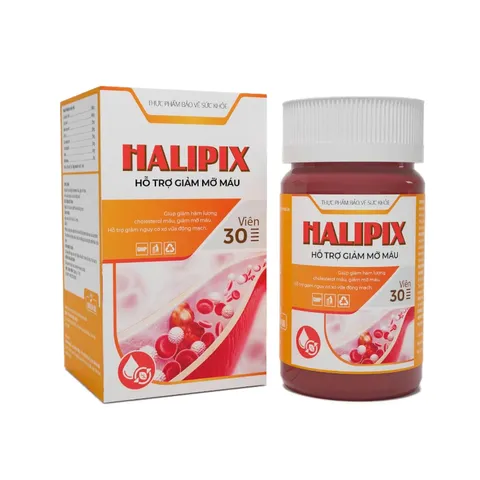 Viên uống hỗ trợ cân bằng huyết áp, giảm mỡ máu Halipix