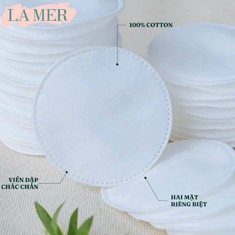 Bông Tẩy Trang Hữu Cơ Lamer 201 Miếng - 100% Cotton Siêu Mềm, Thân Thiện Với Da, Phù Hợp Mọi Loại Da, Giúp Giảm Mụn Đầu Đen