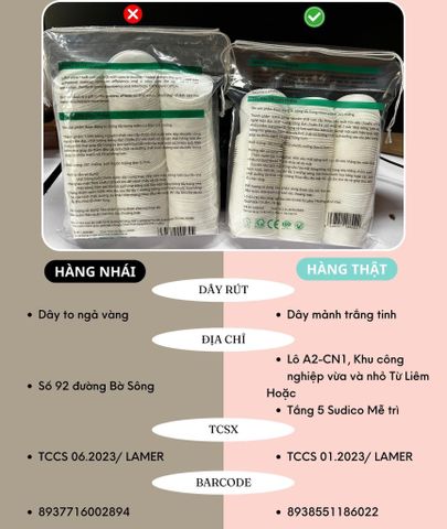 Bông Tẩy Trang Hữu Cơ Lamer 201 Miếng - 100% Cotton Siêu Mềm, Thân Thiện Với Da, Phù Hợp Mọi Loại Da, Giúp Giảm Mụn Đầu Đen