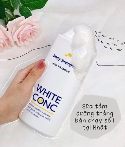 Combo Dưỡng Trắng Toàn Thân White Conc Nhật Bản - Sữa Tắm 360ml & Sữa Dưỡng Thể 200g, Chăm Sóc Da Trắng Hồng Tự Nhiên