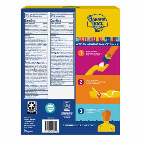 Set Kem Chống Nắng Banana Boat Sport Ultra SPF 50+ - Bộ 2 Xịt và 1 Dưỡng, Bảo Vệ Toàn Diện Cho Da, Chống Nước Lên Đến 80 Phút