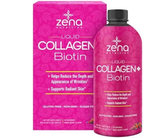 [Mỹ] Collagen dạng nước đẹp da Liquid Collagen + Biotin Zena 900ml