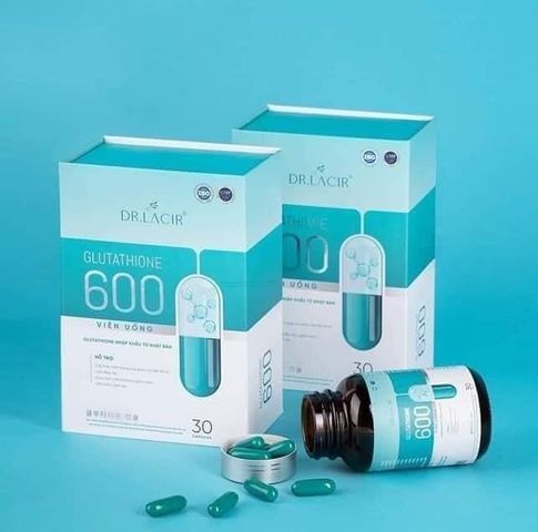 Viên uống Glutathione 600mg Dr. Lacir - Hỗ trợ làm trắng da và giảm thâm nám hiệu quả từ Nhật Bản