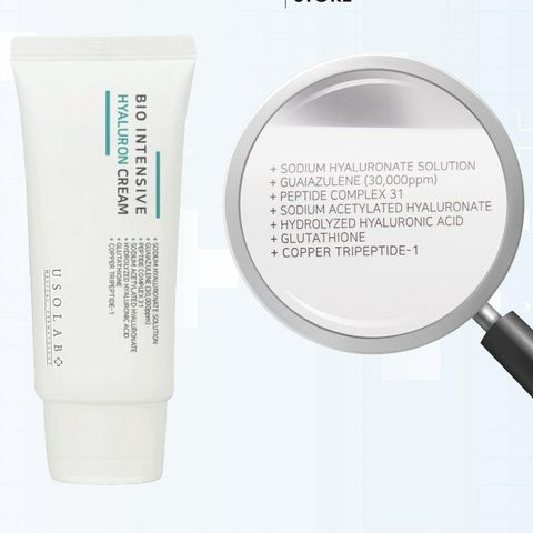 Kem Dưỡng Căng Bóng Usolab Bio Intensive Hyaluron Cream 50ml - Cấp Nước, Sáng Da, Phục Hồi Tổn Thương, Giúp Da Mịn Màng, Tươi Trẻ