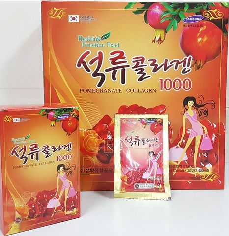Nước Lựu Collagen Kanghwa Samsung Hàn Quốc 80ml x 30 Gói