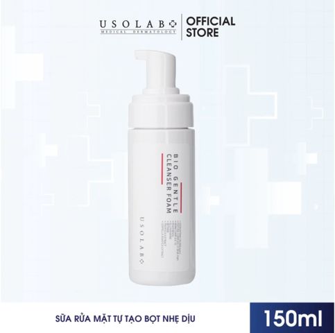 Sữa Rửa Mặt Tạo Bọt Nhẹ Dịu Usolab Bio Gentle Cleanser Foam 150ml - Làm Sạch & Phục Hồi Da, Thích Hợp Cho Mọi Loại Da