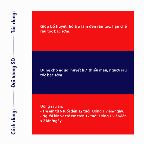 Hà Thủ Ô Đỏ Hoa Việt - Viên Uống Bổ Huyết, Hỗ Trợ Đen Râu Tóc, Giúp Ngăn Râu Tóc Bạc Sớm, 60 Viên