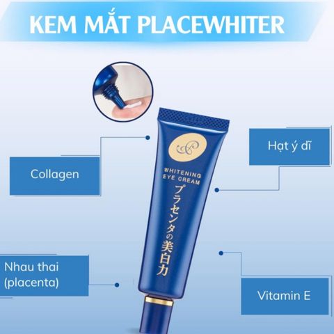 Kem Mắt Meishoku Whitening Eye Cream 30g - Xóa Nếp Nhăn, Thâm Quầng Mắt, Cải Thiện Làn Da, Chiết Xuất Nhau Thai Nhật Bản
