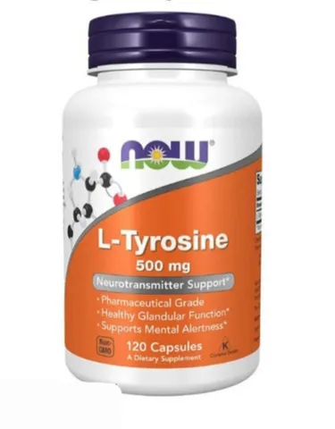 Viên uống  hỗ trợ giảm căng thẳng  L-Tyrosine Now 500mg 120viên, Mỹ