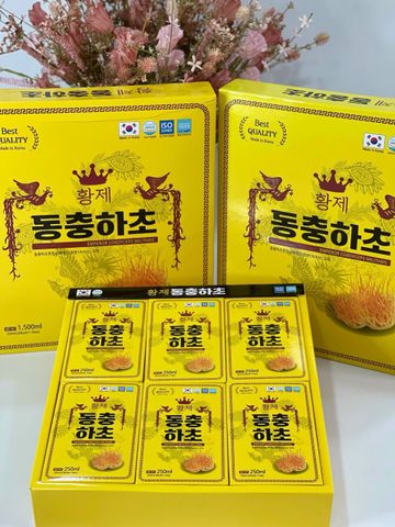 Nước Đông Trùng Hạ Thảo Hoàng Đế Hàn Quốc - Hộp 30 Gói 70ml, Tăng Cường Sức Khỏe, Bổ Sung Dinh Dưỡng Tự Nhiên