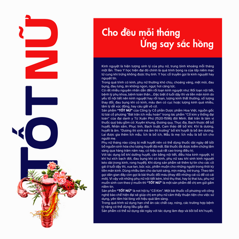 Viên Uống Bổ Huyết Điều Hòa Kinh Nguyệt Tốt Nữ Hoa Việt - Tăng Cường Nội Tiết Tố, Giảm Đau Bụng, Hỗ Trợ Phụ Nữ 60 Viên