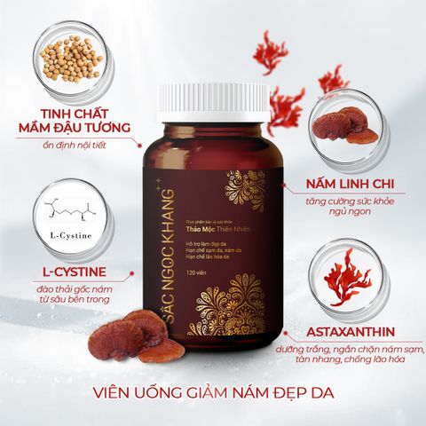 Viên Uống Giảm Nám Da Cao Cấp Sắc Ngọc Khang ++ - Hỗ Trợ Làm Đẹp Da, Tái Tạo Làn Da Trẻ Trung, Mịn Màng, Tươi Tắn