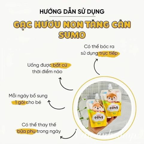 Gạc Hươu Non Tăng Cân Sumo - Hỗ Trợ Cải Thiện Biếng Ăn, Dinh Dưỡng Cho Trẻ Em Từ 1 Tuổi - 40 Gói Giàu Vitamin C