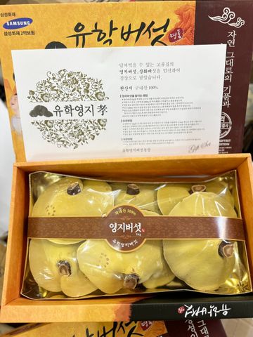 Nấm Linh Chi Uhak Hàn Quốc 1kg - Tăng cường sức đề kháng, hỗ trợ tiêu hóa, làm đẹp da - Quà biếu sang trọng