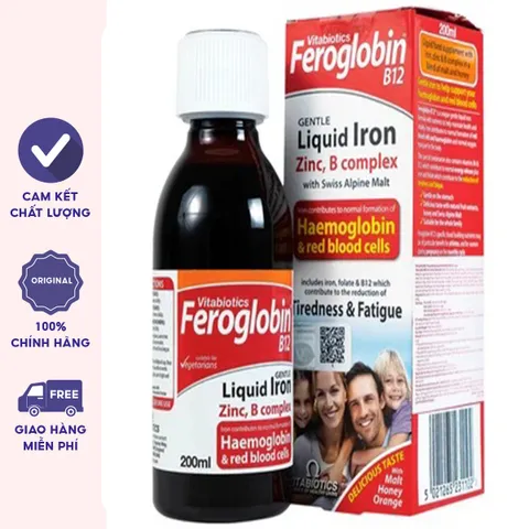 Siro sắt Feroglobin B12 Vitabiotics tăng khả năng tạo máu lọ 200ml