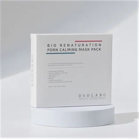 Mặt nạ Usolab Bio Renaturation PDRN - Hộp 10 miếng dưỡng ẩm, phục hồi da nhạy cảm, giảm mụn, làm sáng da, cải thiện nếp nhăn