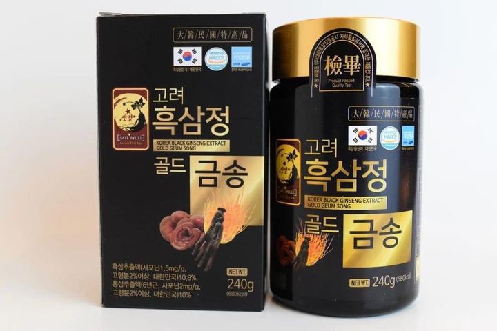Cao Hắc Sâm Linh Chi Đông Trùng Hàn Quốc 4 Lọ 240g - Tinh Chất Thảo Mộc Hỗ Trợ Sức Khỏe và Miễn Dịch