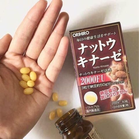 Viên uống Orihiro Nattokinase Nhật Bản - Hỗ trợ giảm nguy cơ huyết khối và ổn định huyết áp (60 viên)