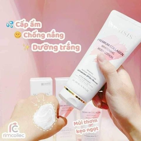 Kem Dưỡng Thể Trắng Da Chống Nắng Whisis Premium Collagen Whitening