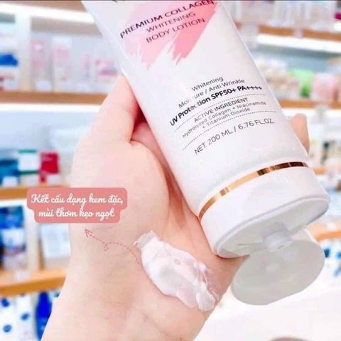 Kem Dưỡng Thể Trắng Da Chống Nắng Whisis Premium Collagen Whitening