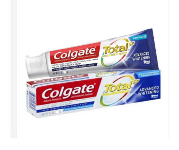 Kem Đánh Răng Colgate Total SF Advanced Whitening 181g - Chống Mảng Bám, Làm Trắng Răng Hiệu Quả, Bảo Vệ Sức Khỏe Răng Miệng