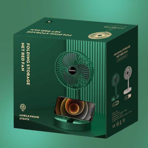 Quạt Tích Điện Gấp Gọn Mini Fan - Xoay 180 Độ, 3 Tốc Độ Gió, Sạc USB - Giải Pháp Tiện Lợi Dành Cho Sinh Viên và Văn Phòng