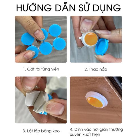 Viên diệt gián sinh học AMB hộp 8 viên - Đuổi diệt mọi loại gián nhanh chóng, an toàn cho gia đình và vật nuôi