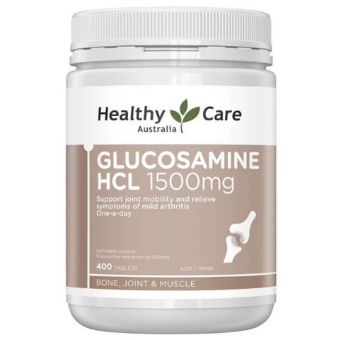 Viên uống Healthy Care Glucosamine HCL 1500mg Hỗ trợ Xương Khớp - Giảm Đau Mỏi, Tăng Khả Năng Vận Động - 400 Viên Úc