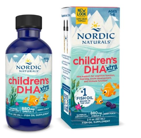 Siro Dầu Cá DHA Xtra Nordic 880mg 60ml - Bổ Sung Omega-3 Tối Ưu Cho Trẻ 1-6 Tuổi, Hương Vị Quả Mọng Ngon Miệng