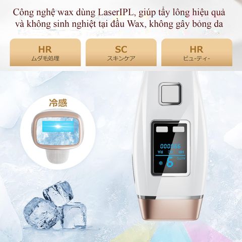 Máy triệt lông IPL Laser CLALYFA làm lạnh vùng da Wax cao cấp Nhật Bản